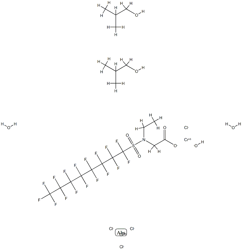 diaquatetrachloro[mu-[n-ethyl-n-[(heptadecafluorooctyl)sulphonyl]glycinato-o1:o1']]-mu-hydroxybis(2-methylpropanol)dichromium