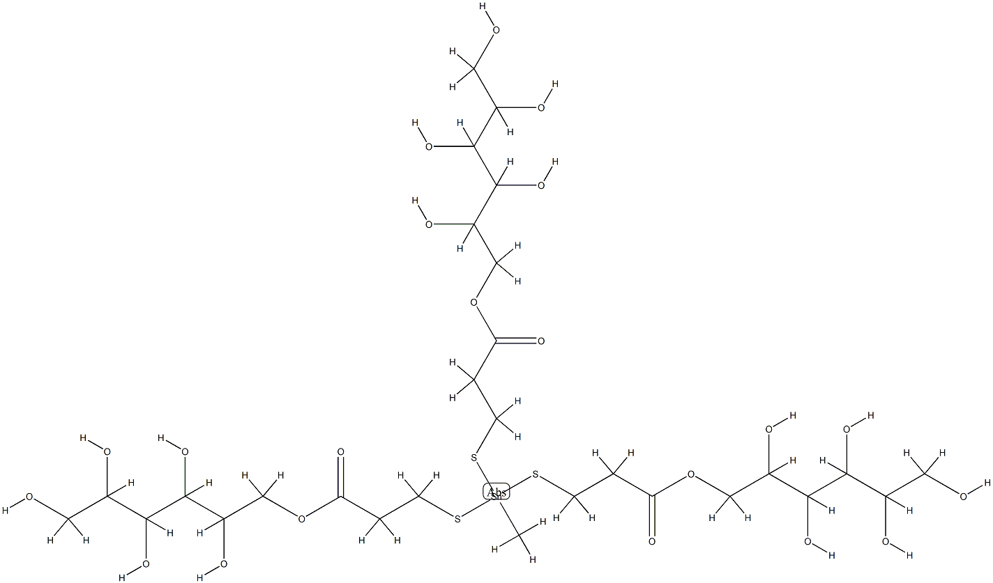 D-glucitol 1,1',1''-[3,3',3''-[(methylstannylidyne)tris(thio)]tris[propionate]]