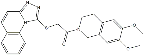 1-(6,7-dimethoxy-3,4-dihydro-1H-isoquinolin-2-yl)-2-([1,2,4]triazolo[4,3-a]quinolin-1-ylsulfanyl)ethanone