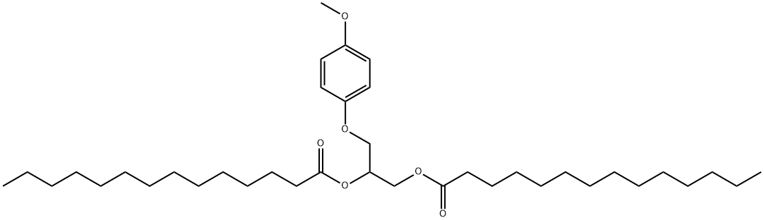 Tetradecanoic acid, 1-[(4-methoxyphenoxy)methyl]-1,2-ethanediyl ester (9CI)