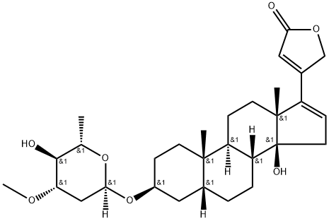 Carda-16,20(22)-dienolide, 3-[(2,6-dideoxy-3-O-methyl-α-L-arabino-hexopyranosyl)oxy]-14-hydroxy-, (3β,5β)-