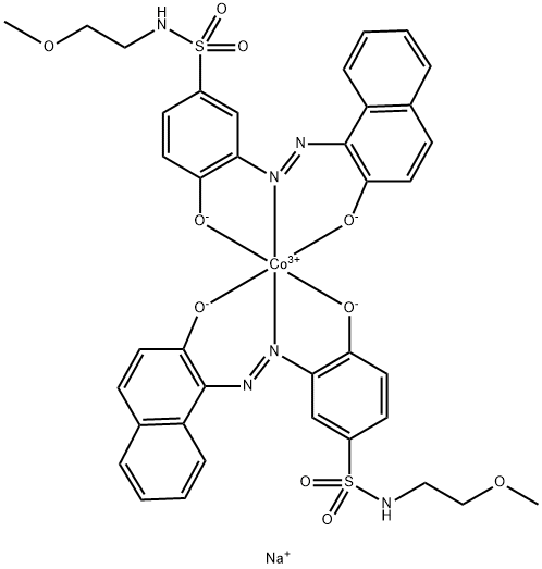 sodium bis[4-hydroxy-3-[(2-hydroxy-1-naphthyl)azo]-N-(2-methoxyethyl)benzenesulphonamidato(2-)]cobaltate(1-)