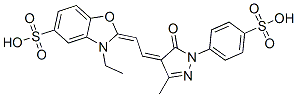 2-[2-[[1,5-Dihydro-3-methyl-5-oxo-1-(4-sulfophenyl)-4H-pyrazol]-4-ylidene]ethylidene]-3-ethyl-2,3-dihydro-5-benzoxazolesulfonic acid