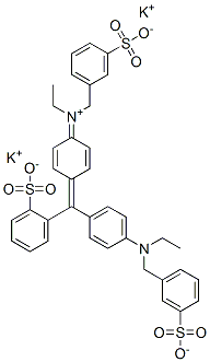 dihydrogen (ethyl)[4-[4-[ethyl(3-sulphonatobenzyl)amino]-2'-sulphonatobenzhydrylidene]cyclohexa-2,5-dien-1-ylidene](3-sulphonatobenzyl)ammonium, dipotassium salt
