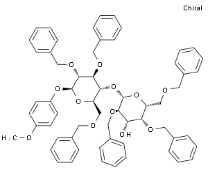 4-甲氧基苯基 4-O-(2,4,6-三-O-苄基-beta-D-吡喃半乳糖基)-2,3,6-三-O-苄基-beta-D-吡喃葡萄糖苷