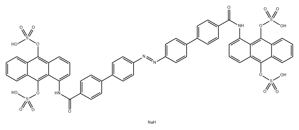 tetrasodium 1,1'-[[[4',4'''-azobis[1,1'-biphenyl]-4,4''-diyl]dicarbonyl]diamino]bis(anthracene-9,10-diyl) tetrasulphate
