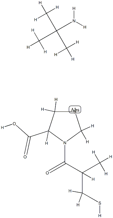 2-甲基-2-丙胺 3-(3-巯基-2-甲基-1-氧代丙基)-4-噻唑烷羧酸盐