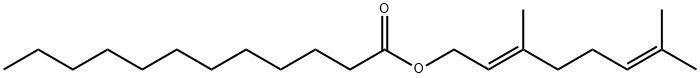 Dodecanoic acid, (2E)-3,7-dimethyl-2,6-octadien-1-yl ester