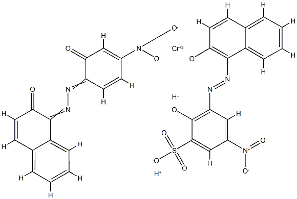 dihydrogen [2-hydroxy-3-[(2-hydroxy-1-naphthyl)azo]-5-nitrobenzene-1-sulphonato(3-)][1-[(2-hydroxy-4-nitrophenyl)azo]-2-naphtholato(2-)]chromate(2-)