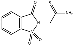 2-(1,1,3-trioxo-2,3-dihydro-1,2-benzothiazol-2-yl)ethanethioamide