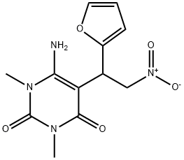 6-amino-5-[1-(furan-2-yl)-2-nitroethyl]-1,3-dimeth yl-1,2,3,4-tetrahydropyrimidine-2,4-dione