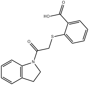 2-{[2-(2,3-dihydro-1H-indol-1-yl)-2-oxoethyl]sulfanyl}benzoic acid