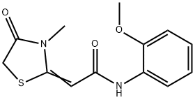 N-(2-methoxyphenyl)-2-(3-methyl-4-oxo-1,3-thiazolidin-2-ylidene)acetamide