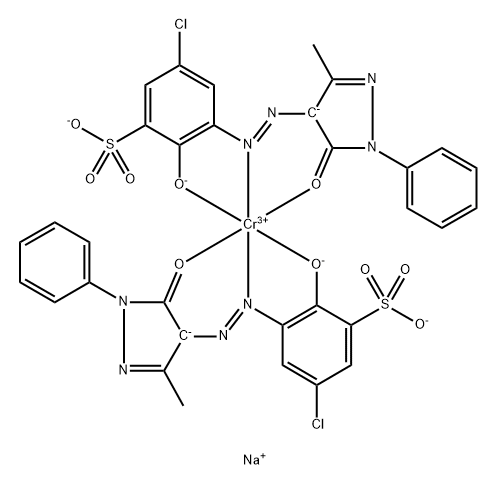 Chromate, bis[5-chloro-3-[(4,5-dihydro-3-methyl-5-oxo-1-phenyl-1H-pyrazol-4-yl)azo]-2-hydroxybenzenesulfonato ]-, trisodium