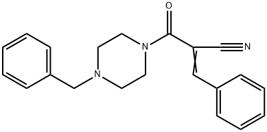 2-(4-benzylpiperazine-1-carbonyl)-3-phenylprop-2- enenitrile