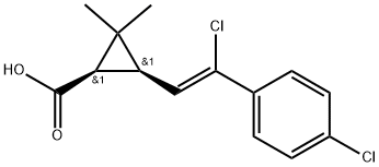 3-[2-chloro-2-(4-chlorophenyl)ethenyl]-2,2-dimethyl cyclopropane carboxylic acid