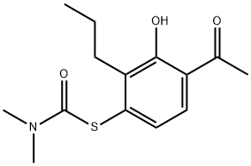 Carbamothioic acid, dimethyl-, S-(4-acetyl-3-hydroxy-2-propylphenyl) ester (9CI)