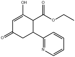 2-Cyclohexene-1-carboxylic acid, 2-hydroxy-4-oxo-6-(2-pyridinyl)-, ethyl ester