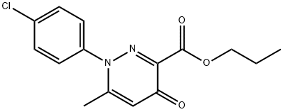 3-Pyridazinecarboxylic acid, 1-(4-chlorophenyl)-1,4-dihydro-6-methyl-4-oxo-, propyl ester