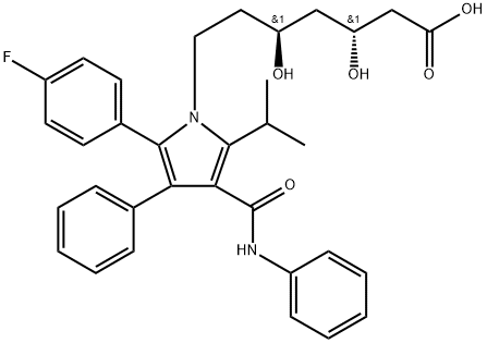 1H-Pyrrole-1-heptanoic acid, 2-(4-fluorophenyl)-β,δ-dihydroxy-5-(1-methylethyl)-3-phenyl-4-[(phenylamino)carbonyl]-, (βR,δS)-rel-