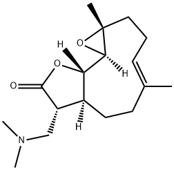 Oxireno[9,10]cyclodeca[1,2-b]furan-9(1aH)-one, 8-[(dimethylamino)methyl]-2,3,6,7,7a,8,10a,10b-octahydro-1a,5-dimethyl-, (1aR,4E,7aS,8R,10aS,10bR)-