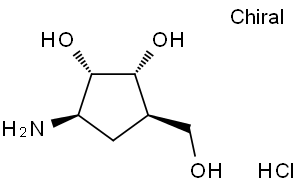 (1R,2S,3R,4R)-2,3-二羟基-4-(羟甲基)-1-氨基环戊烷盐酸盐