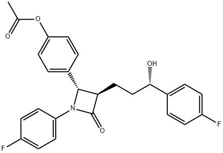 2-Azetidinone, 4-[4-(acetyloxy)phenyl]-1-(4-fluorophenyl)-3-[(3S)-3-(4-fluorophenyl)-3-hydroxypropyl]-, (3R,4S)-