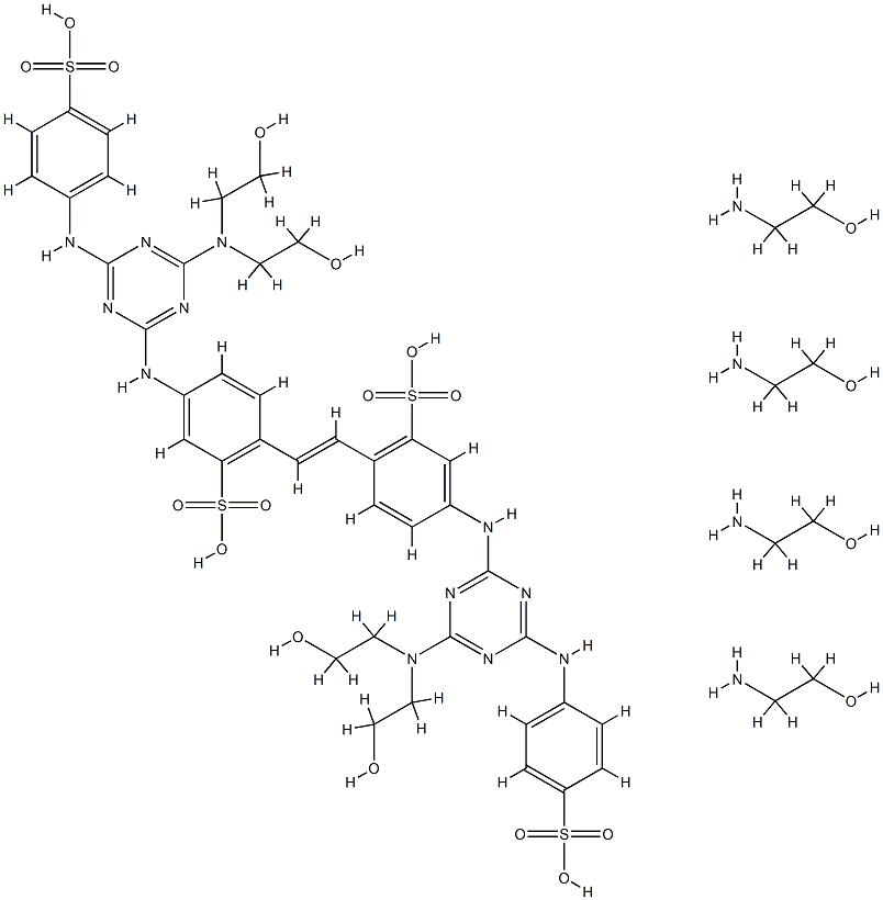 4,4'-bis[[4-[bis(2-hydroxyethyl)amino]-6-[(4-sulphophenyl)amino]-1,3,5-triazin-2-yl]amino]stilbene-2,2'-disulphonic acid, compound with 2-aminoethanol (1:4)