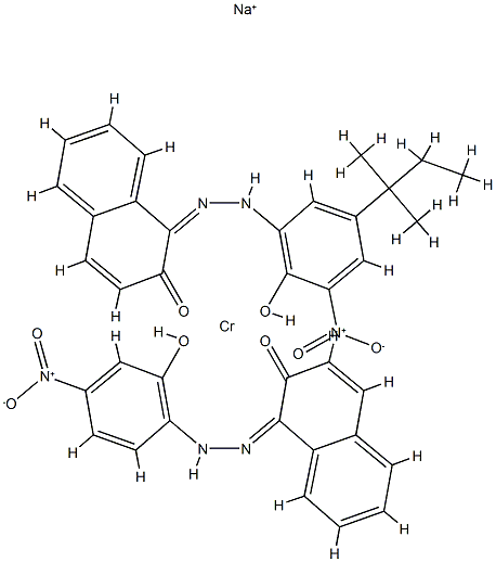 Sodium (1-((2-hydroxy-3-nitro-5-tert-pentylphenyl)azo)-2-naphtholato(2-))(1-((2-hydroxy-4-nitrophenyl)azo)-2-naphtholato(2-))chromate(1-)