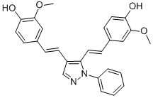 4,4'-(1E,1'E)-2,2'-(1-phenyl-1H-pyrazole-3,5-diyl)bis(ethene-2,1-diyl)bis(2-methoxyphenol)