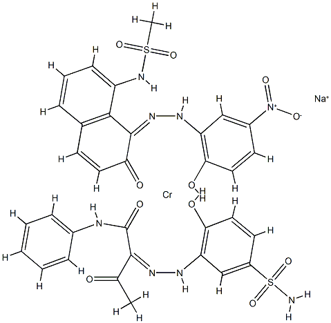 sodium [N-[7-hydroxy-8-[(2-hydroxy-5-nitrophenyl)azo]-1-naphthyl]methanesulphonamidato(2-)][2-[[2-hydroxy-5-sulphamoylphenyl]azo]-3-oxo-N-phenylbutyramidato(2-)]chromate(1-)