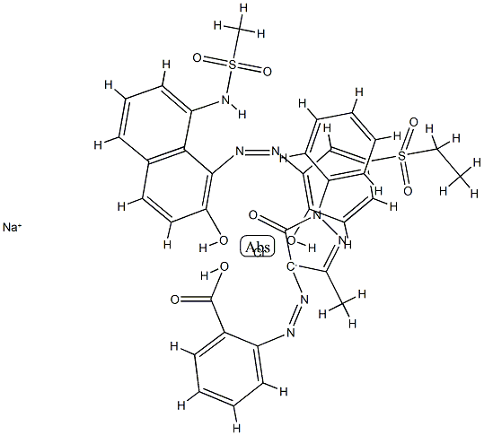 Sodium (2-((4,5-dihydro-3-methyl-5-oxo-1-phenyl-1H-pyrazol-4-yl)azo)benzoato(2-))(N-(8-((5-(ethylsulphonyl)-2-hydroxyphenyl)azo)-7-hydroxy-1-naphthyl)methanesulphonamidato(2-))chromate(1-)