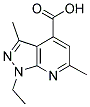 1-ETHYL-3,6-DIMETHYL-1H-PYRAZOLO[3,4-B]PYRIDINE-4-CARBOXYLIC ACID