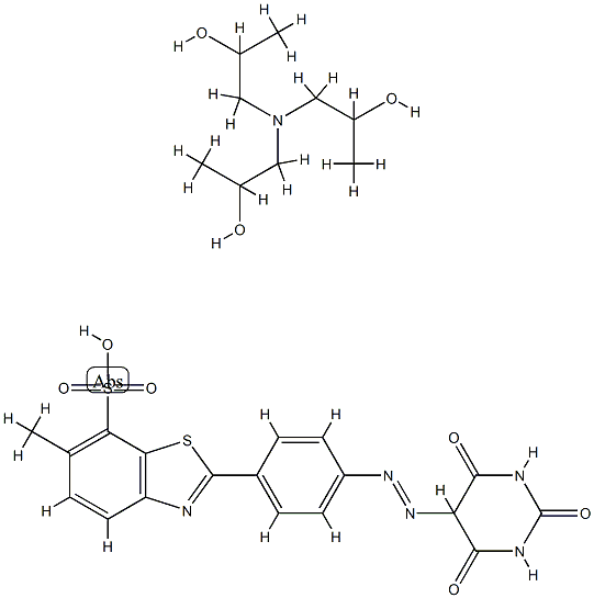 2-[4-[(hexahydro-2,4,6-trioxo-5-pyrimidyl)azo]phenyl]-6-methylbenzothiazole-7-sulphonic acid, compound with 1,1',1''-nitrilotris[propan-2-ol] (1:1)