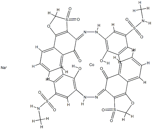 sodium bis[4-hydroxy-3-[(5-hydroxynaphth[2,1-d]-1,3-oxathiol-4-yl)azo]-N-methylbenzenesulphonamide S,S-dioxidato(2-)]cobaltate(1-)