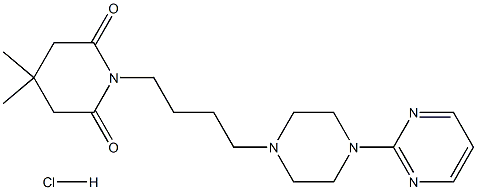 2,6-Piperidinedione,4,4-dimethyl-1-[4-[4-(2- pyrimidinyl)-1-piperazinyl]butyl]-,monohydrochloride