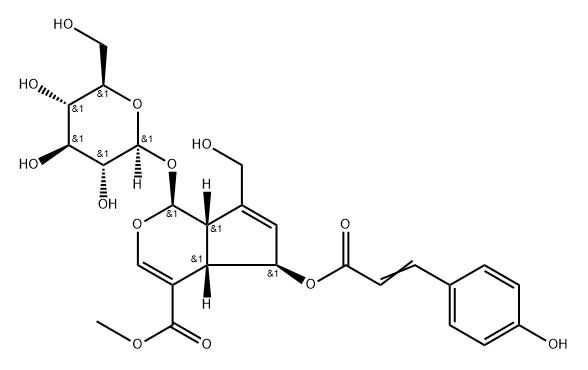 Cyclopenta[c]pyran-4-carboxylic acid, 1-(β-D-glucopyranosyloxy)-1,4a,5,7a-tetrahydro-7-(hydroxymethyl)-5-[[3-(4-hydroxyphenyl)-1-oxo-2-propen-1-yl]oxy]-, methyl ester, (1S,4aS,5R,7aS)-