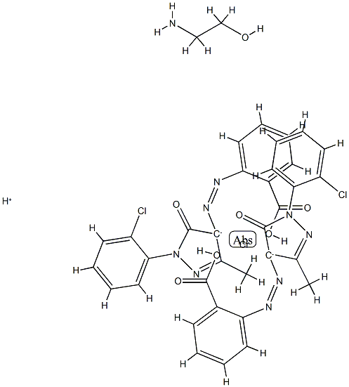 Chromate, bis[2-[[1-(2-chlorophenyl)-4,5-dihydro-3-methyl-5-oxo-1H-pyrazol-4-yl]azo]benzoato]-, hydrogen, compd. with 2-aminoethanol