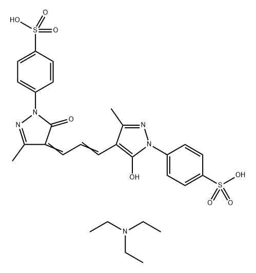 4-[4,5-二氢-4-[3-[5-羟基-3-甲基-1-(4-磺基苯基)-1H-吡唑-4-基]-2-丙烯-1-亚基]-3-甲基-5-氧代-1H-吡唑-1-基]苯磺酸三(三乙胺)盐