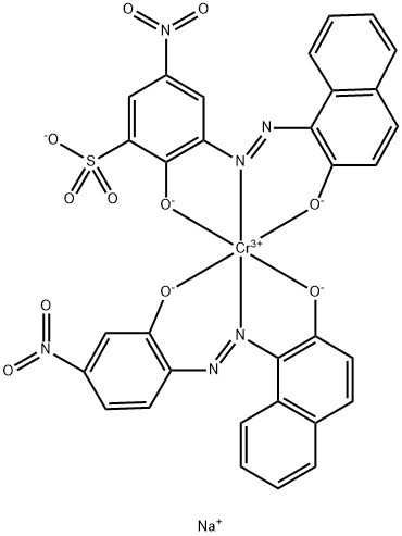 Dinatrium-[2-hydroxy-3-[(2-hydroxy-1-naphthyl)azo]-5-nitrobenzol-1-sulfonato(3-)][1-[(2-hydroxy-4-nitrophenyl)azo]-2-naphtholato(2-)]chromat(2-)