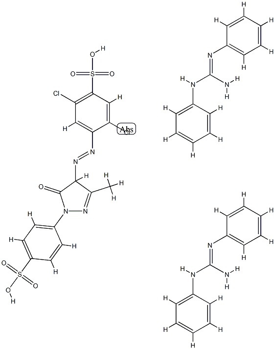 2,5-dichloro-4-[[4,5-dihydro-3-methyl-5-oxo-1-(4-sulphophenyl)-1H-pyrazol-4-yl]azo]benzenesulphonic acid, compound with N,N'-diphenylguanidine (1:2)