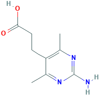 3-(2-amino-4,6-dimethyl-5-pyrimidinyl)propanoic acid