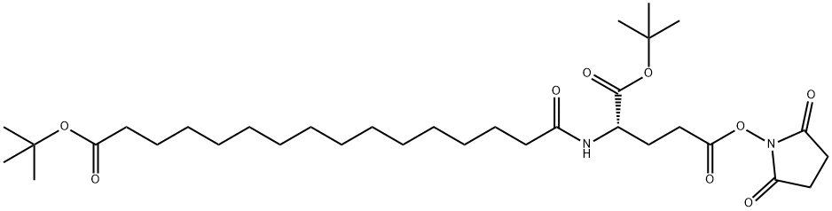 1-(tert-butyl) 5-(2,5-dioxopyrrolidin-1-yl) (16-(tert-butoxy)-16-oxohexadecanoyl)-L-glutamate