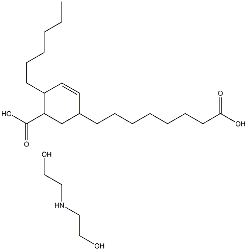 3-Hexyl-4-carboxy-6-(8-octanoic) cyclohexene-1-2, with diethanolamine