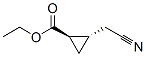 Cyclopropanecarboxylic acid, 2-(cyanomethyl)-, ethyl ester, trans- (9CI)