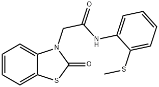 N-[2-(methylsulfanyl)phenyl]-2-(2-oxo-1,3-benzothiazol-3(2H)-yl)acetamide