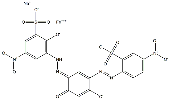 Ferrate(1-), 3-2-(hydroxy-.kappa.O)-4-hydroxy-5-(4-nitro-2-sulfophenyl)azophenylazo-.kappa.N1-2-(hydroxy-.kappa.O)-5-nitrobenzenesulfonato(4-)-, sodium
