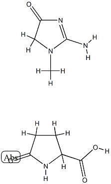 5-oxo-DL-proline, compound with 2-amino-1,5-dihydro-1-methyl-4H-imidazol-4-one (1:1)