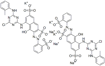 (3Z)-5-[[4-chloro-6-(2-methylanilino)-1,3,5-triazin-2-yl]amino]-4-oxo-3-[(2-sulfophenyl)hydrazinylidene]naphthalene-2,7-disulfonic acid