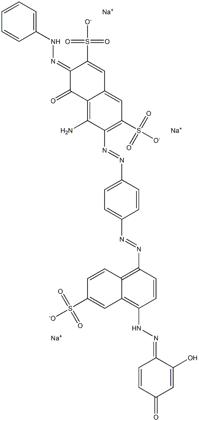 Trisodium 4-amino-3-((4-((4-((2,4-dihydroxyphenyl)azo)-6(or 7)-sulphonato-1-naphthyl)azo)phenyl)azo)-5-hydroxy-6-(phenylazo)naphthalene-2,7-disulphonate